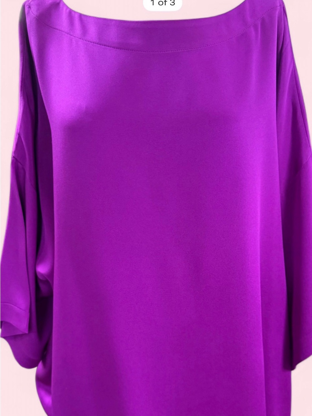 Eskandar Women's Designer Purple Boatneck Blouse - Elegant Everyday Top